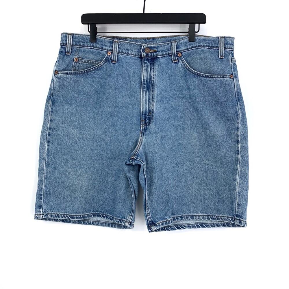 VTG LEVI'S Orange Tab 550 Relaxed Jean Shorts Blue Denim 38